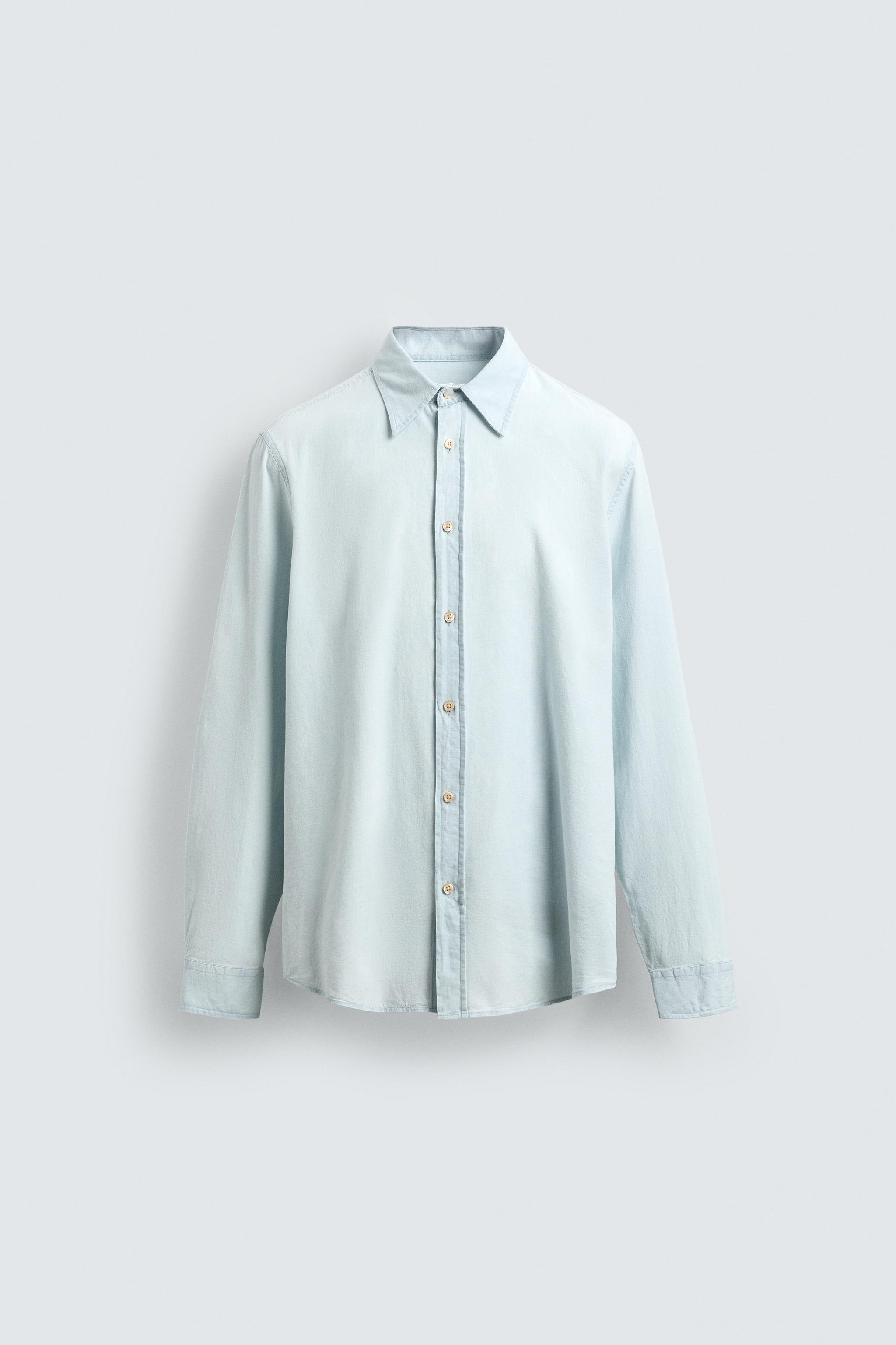 LIGHTWEIGHT COTTON DENIM SHIRT